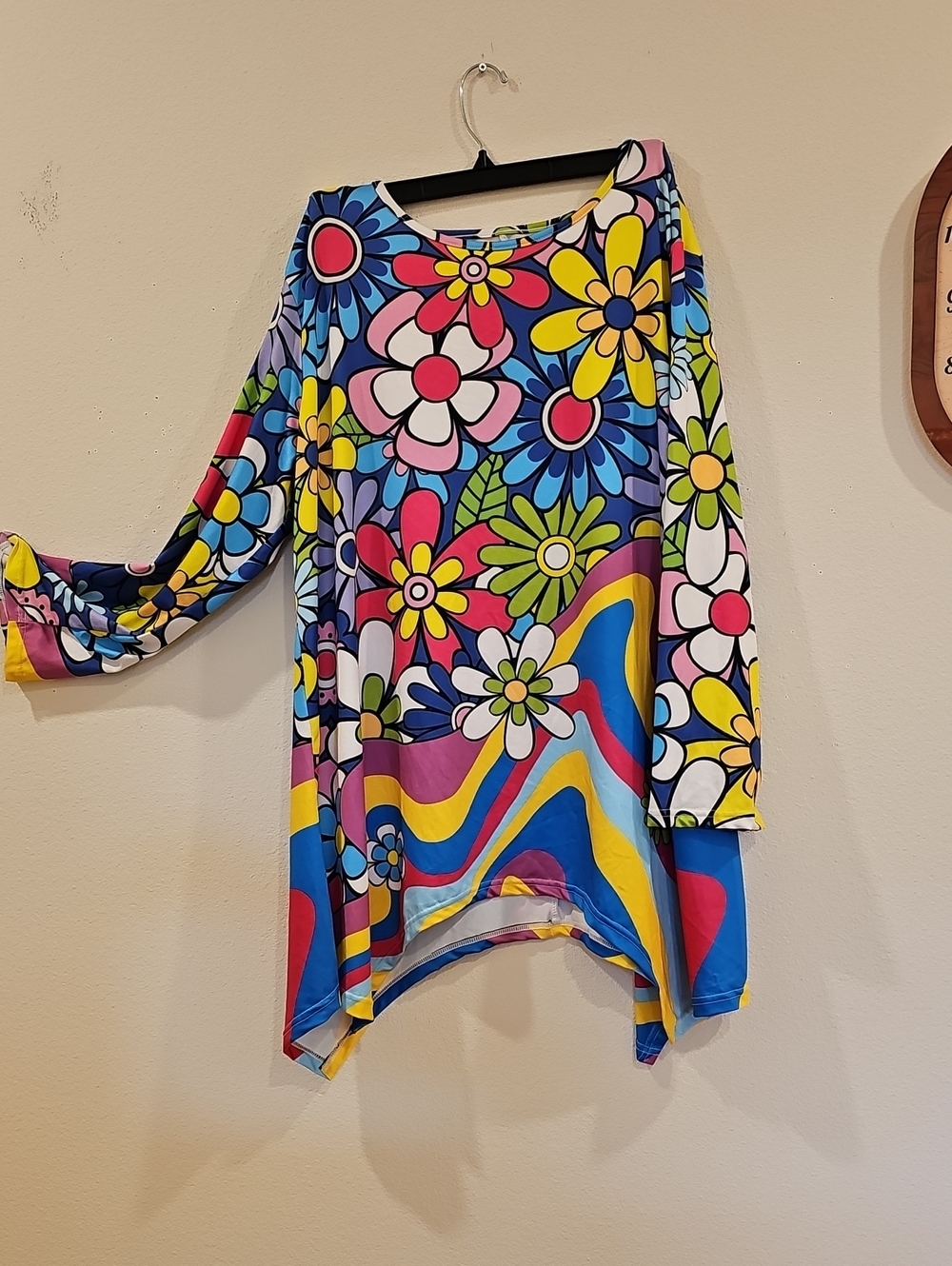 Vibrant Floral Multi-Color Women's Tunic Top